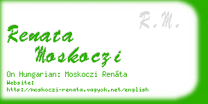renata moskoczi business card